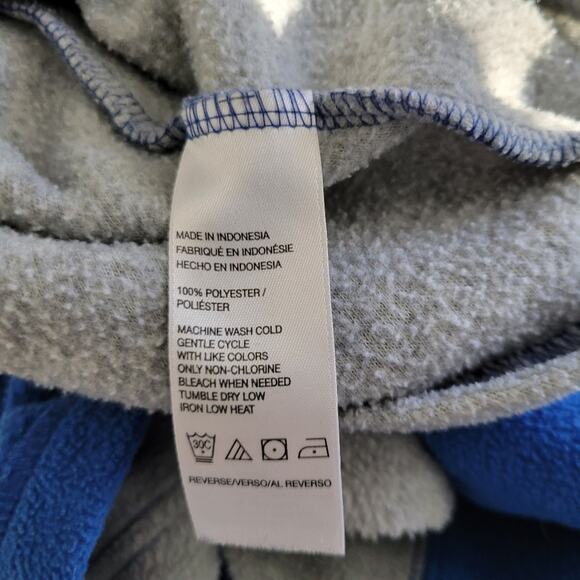 Izod Fleece Pullover Quarter Zip Jacket Medium Izod Gray Women Men Long Sleeve - Picture 3 of 4